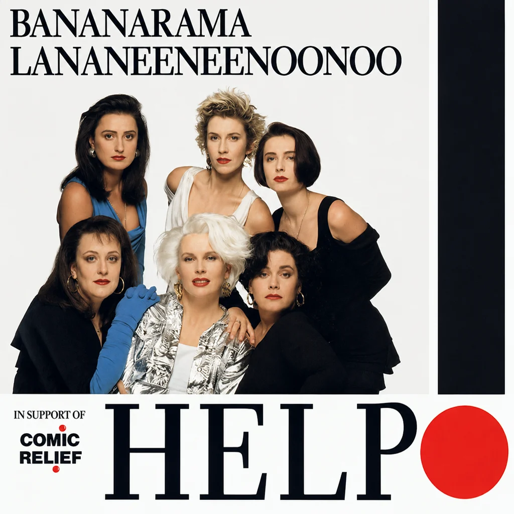 Bananarama & Lananeeneenoonoo - Help - UK 7'' Cover - Front