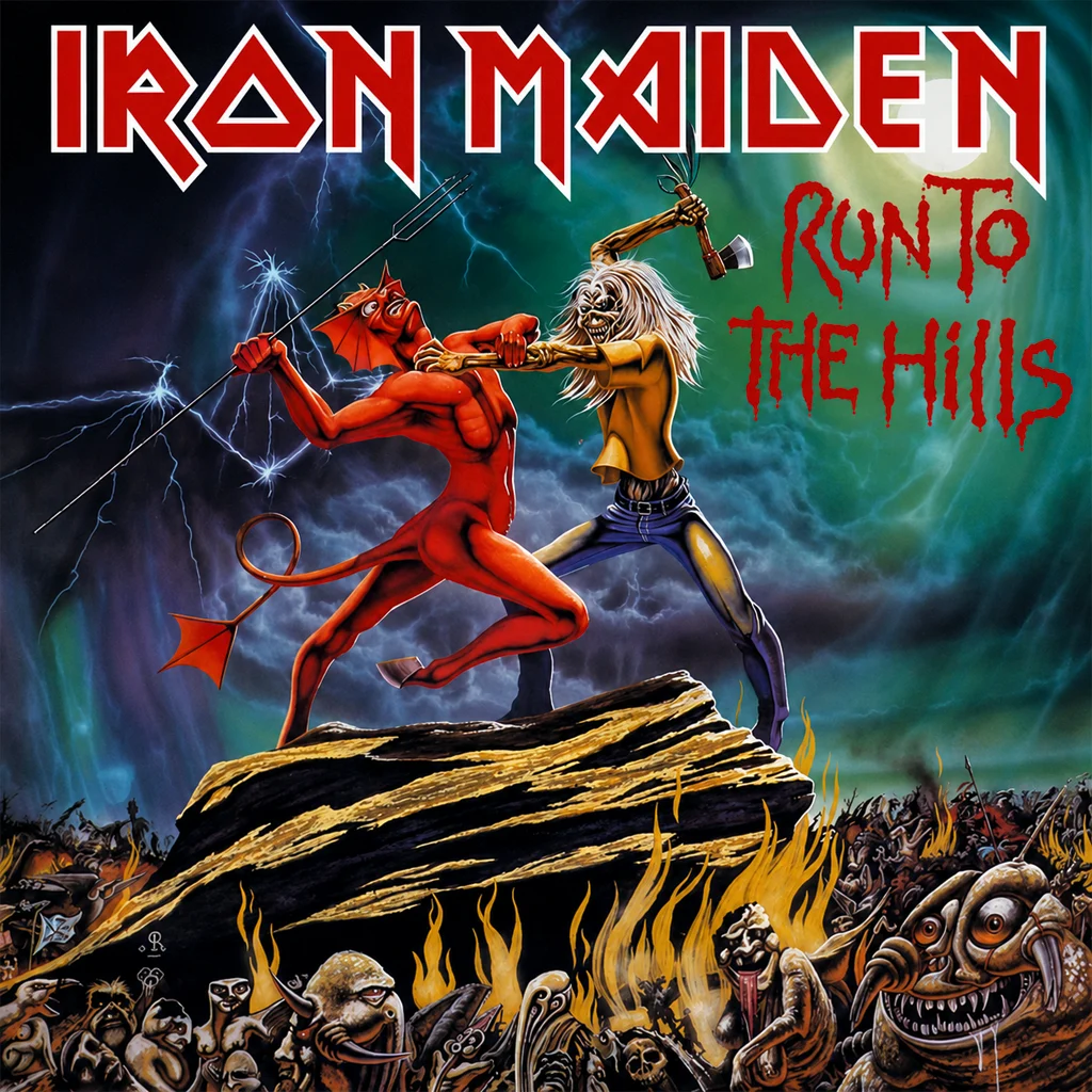 Iron Maiden - Run To The Hills - UK 7'' Cover - Front